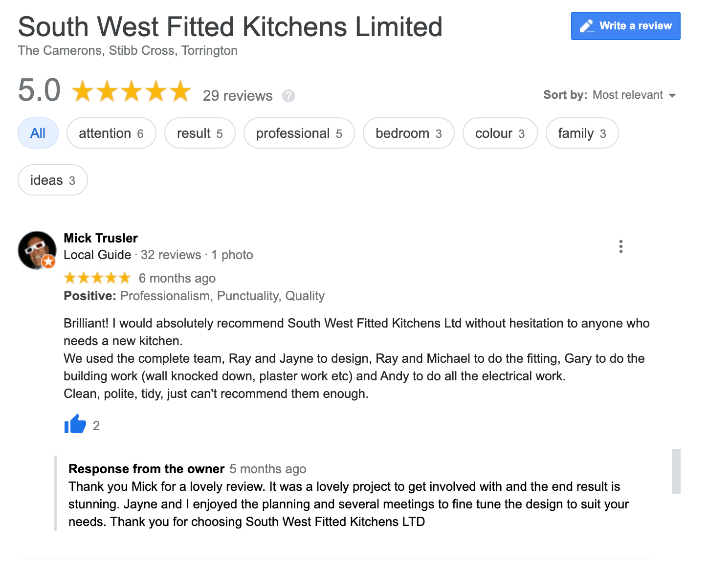 Mick Trusler Kitchen Review
